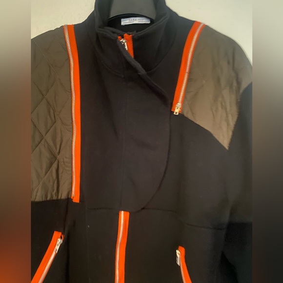 Zara utility jacket black green and orange women’s size medium - Picture 7 of 10